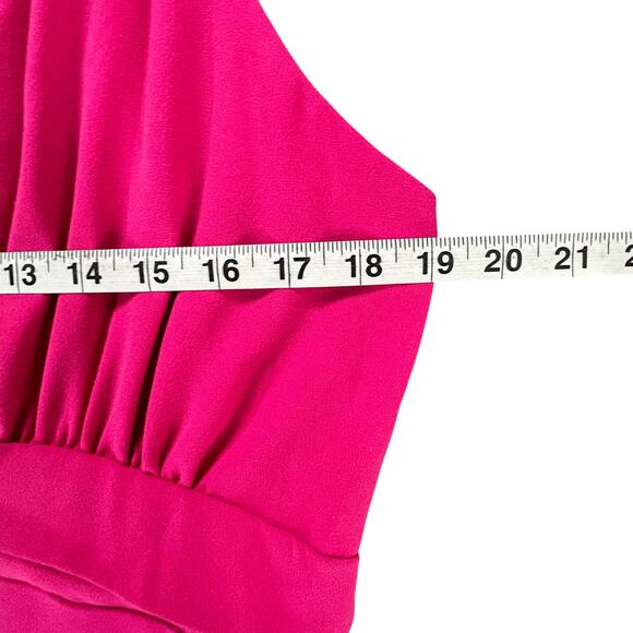 Alexia Admor Camila Midi Dress 14 Pink Cutout Fit Flare Chic Feminine Romantic - Picture 9 of 15